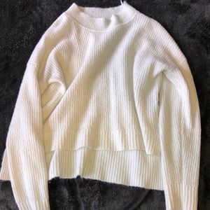 White cropped sweater